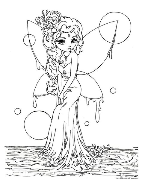 Printable Adult Coloring Pages Fairy - Coloring Home