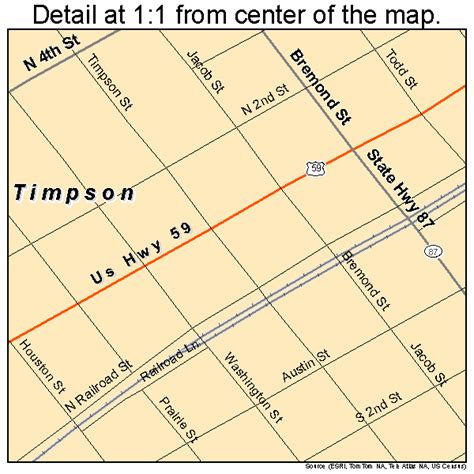 Timpson Texas Street Map 4873076