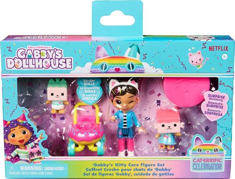 Buy Gabby's Dollhouse, Kitty Care Figure Set with Gabby, Baby Box, Baby Benny Box | Bentzens