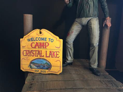 Camp Crystal Lake Wood Sign - Etsy