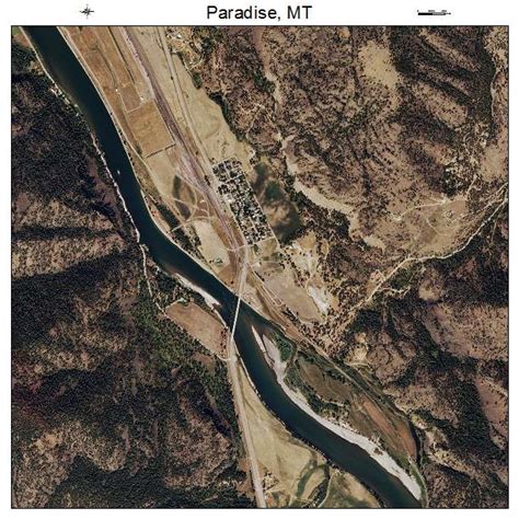 Aerial Photography Map of Paradise, MT Montana