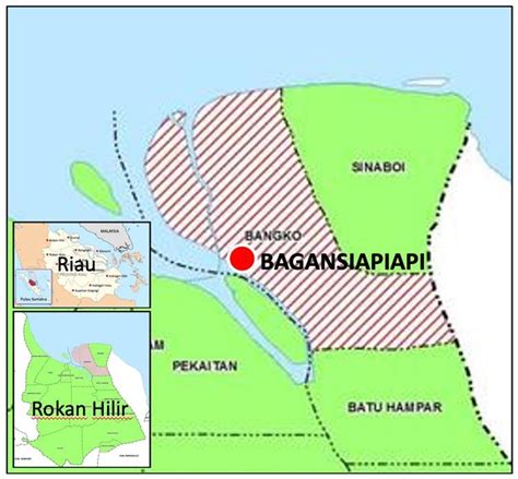 Map of Bagansiapiapi Regency of Rokan Hilir [13] | Download Scientific ...