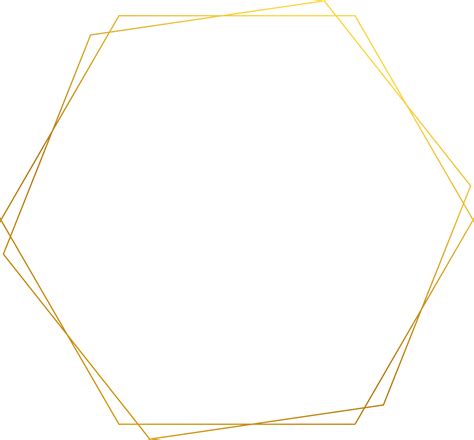 Golden Hexagon Frame PNG Images Free Photos, PNG Stickers,