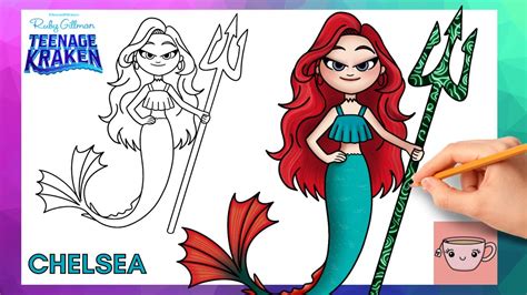 How To Draw Mermaid Chelsea / Nerissa from Ruby Gillman Teenage Kraken ...