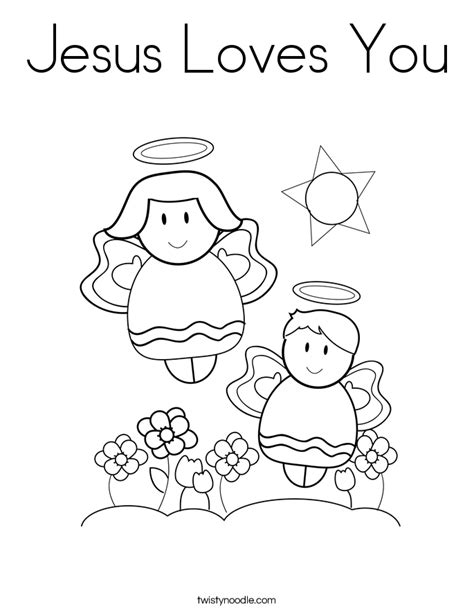 Jesus Loves You Coloring Page - Twisty Noodle