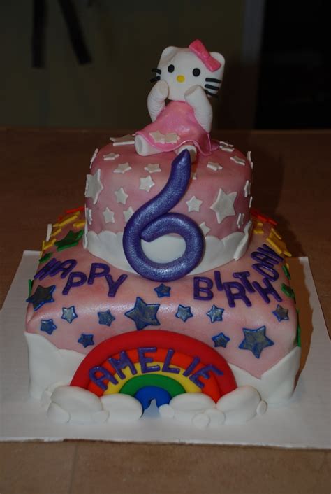 Hello Kitty Rainbow Cake - CakeCentral.com