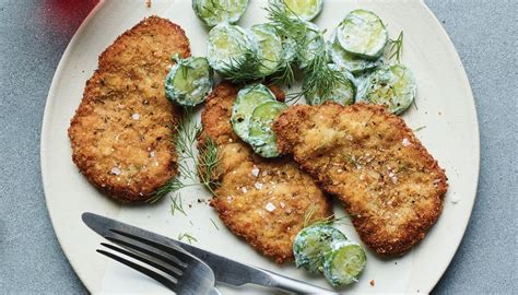 Pork Schnitzel with Cucumber Salad | The Splendid Table