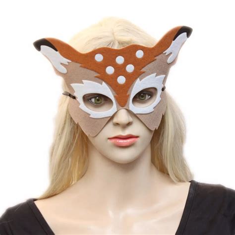 Deer Animal Mask Universal Party Dance Half Face Mask Face Decoration ...