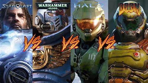 MASTER CHIEF vs DOOM SLAYER vs SPACE MARINE vs MARINE TERRAN # ...