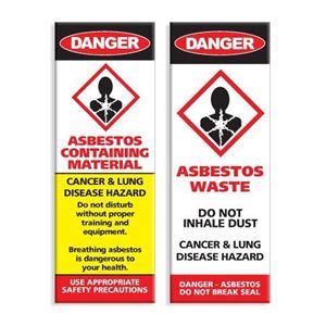 Asbestos Warning Stickers x24 - Buy Commercial Logbook Online | Personalised Custom Log books