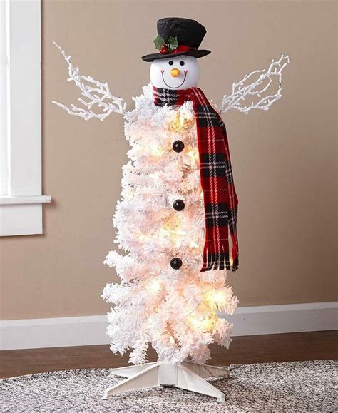 Prelit Lighted Character Christmas Tree Holiday Home Decor - WHITE ...