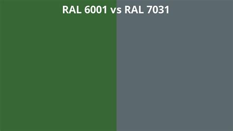 RAL 6001 vs 7031 | RAL colour chart UK