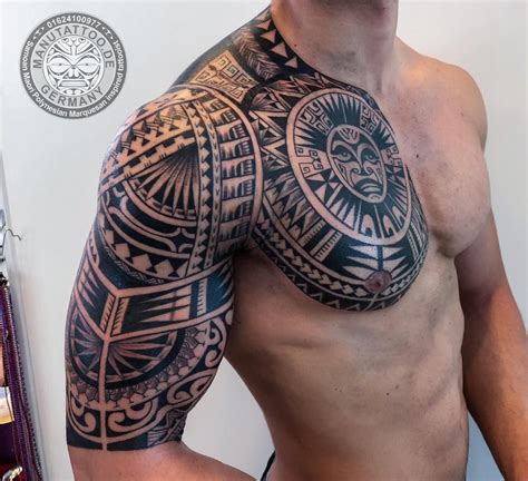 Get Tribal Tattoos For Men Chest And Arm Background – Wallpaper