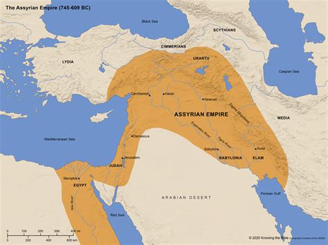 FreeBibleimages :: Maps of Empires in Bible times :: Assyrian ...