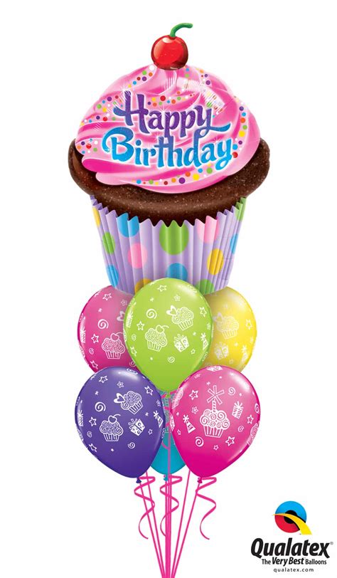 Cupcake Birthday Surprise Bouquet – Melbourne Party Balloons ...