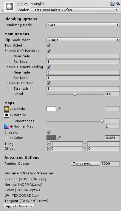 Unity - Manual: Standard Particle Shaders