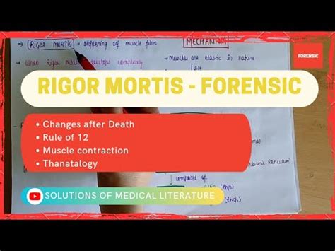 Rigor Mortis Forensics