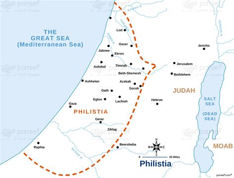 Philistia Map | Bible History Maps