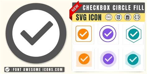 Checkbox Circle Fill Icon SVG Code — Download Path / HTML