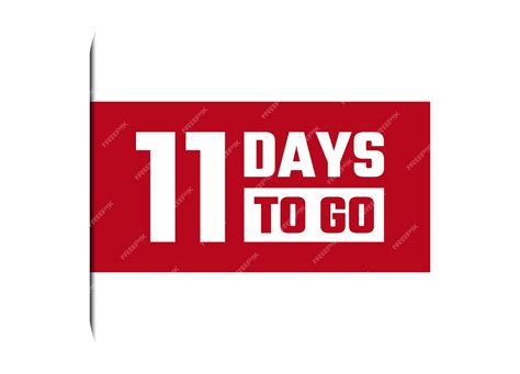 Premium Vector | 11 days to go red vector banner illustration isolated ...