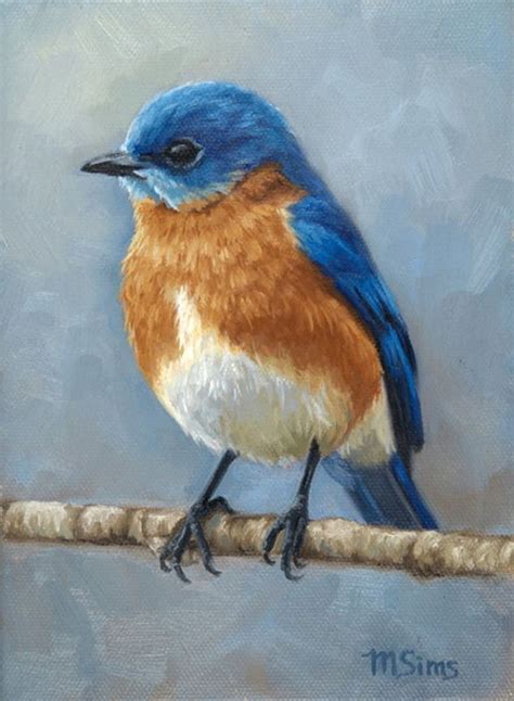 Eastern Bluebird pintura de pájaros Impresión edición - Etsy España ...