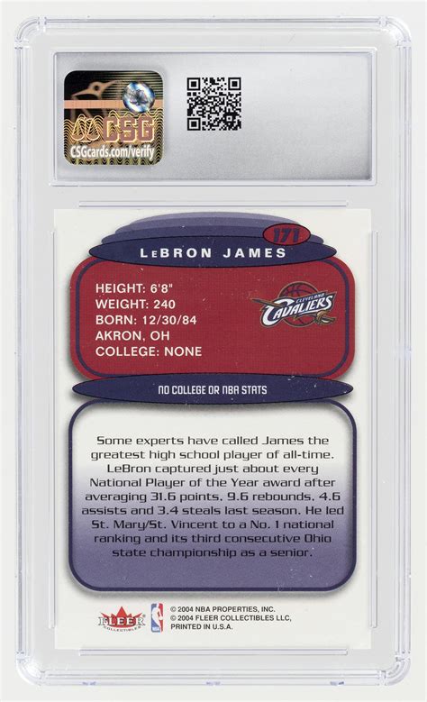 Hake's - 2003-04 FLEER ULTRA #171 LEBRON JAMES HUMMER H2 ROOKIE CARD ...