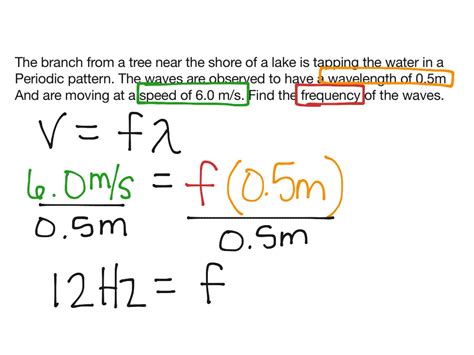 Using the wave speed equation | Science | ShowMe