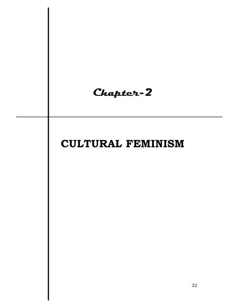 Cultural Feminism juris 2 - Chapter- CULTURAL FEMINISM eminism is basically a western concept ...