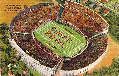 Postcard of the Sugar Bowl, Tulane Stadium, New Orleans, Louisiana from ...