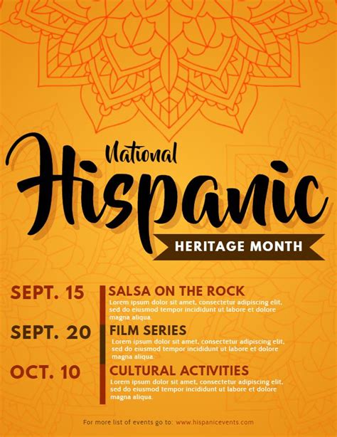 Pin on Hispanic Heritage Month Poster Templates