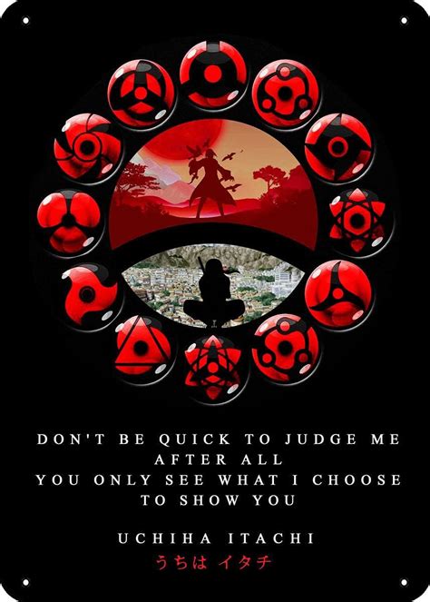 Kmiiliy Uchiha Itachi Quotes Naruto Metal Tin Sign - 8x12 India | Ubuy