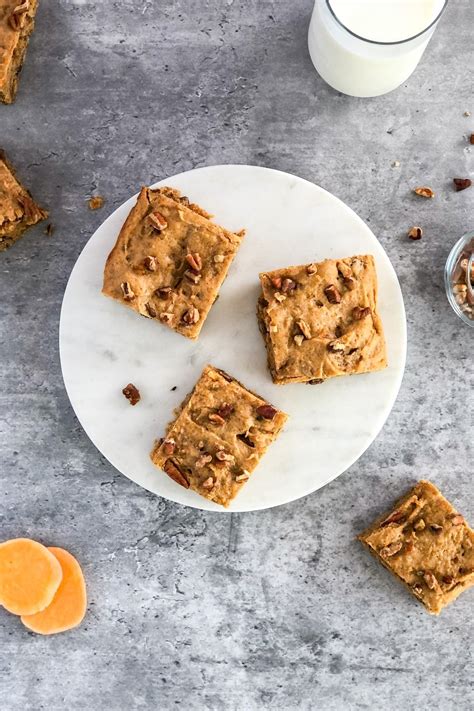 Pecan Sweet Potato Blondie Bars