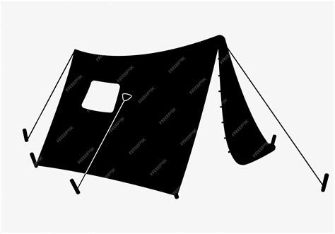 Premium Vector | A Frame Tent Icon Travel Hiking Camping tent ...