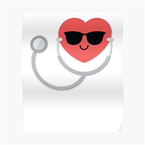 "Doctor Heart Emoji " Poster for Sale by HippoEmo | Redbubble