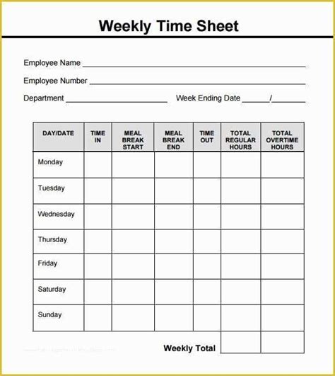 Timesheet Invoice Template Free Of Weekly Timesheet Pdf Gardening | Heritagechristiancollege