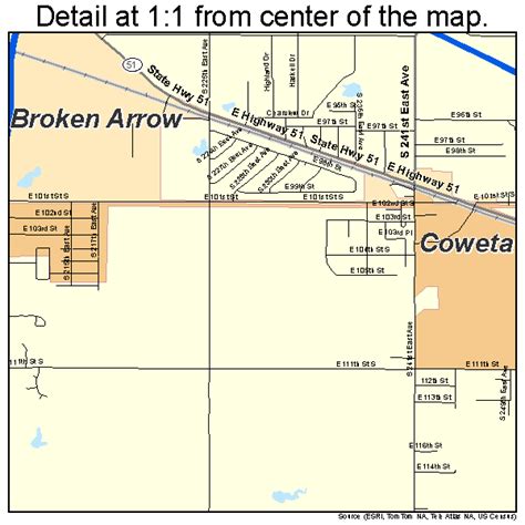 Broken Arrow Oklahoma Street Map 4009050