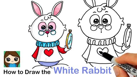 How to Draw the White Rabbit 🐰 Alice In Wonderland - YouTube