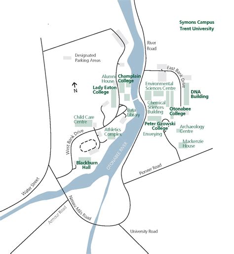 Trent University Campus Map - 1600 West Bank Drive Peterborough Ontario ...