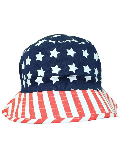 Red White & Blue American Flag Print Bucket Hat | Red white blue, Red ...