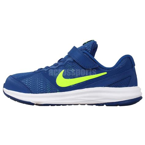 Nike Kids Fusion Run 3 PSV Blue Volt Preschool Velcro Running Shoes | eBay