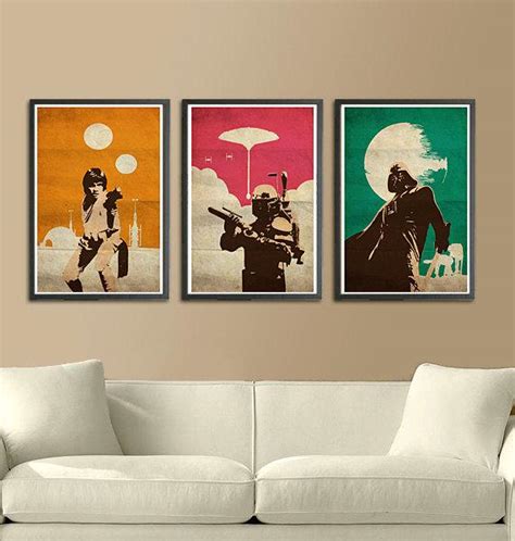 Vintage Pop Art Star Wars Trilogy Poster Set | Gadgetsin