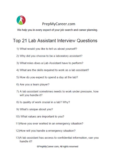 Top 21 Lab Assistant Interview Questions in 2024 [with Answers]