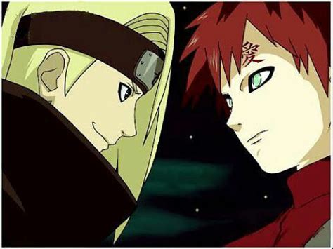 Deidara and Gaara ready to fight. | Gaara, Naruto gaara, Anime