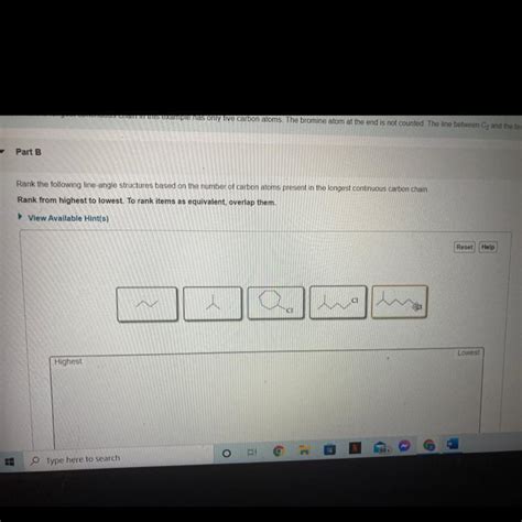 Rank the following line-angle structures based on the number of carbon ...