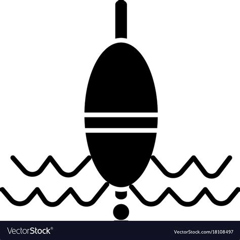 Float fishing icon black Royalty Free Vector Image