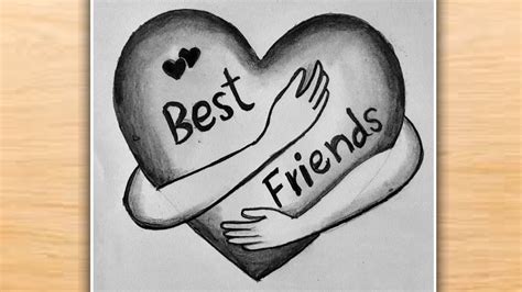 BFF Drawing Easy for Beginners / Best Friend Drawing / Friendship Day ...