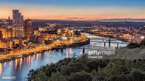 Pittsburgh Skyline Sunrise Photos and Premium High Res Pictures - Getty ...