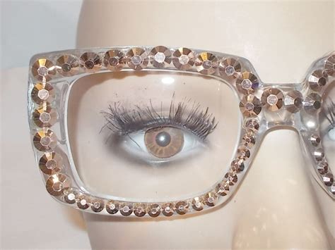 Reading Glasses Gorgeous Clear Square Frames With Rose Gold Rhinestones ...