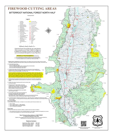 Bitterroot NF Firewood North 2018 Map by US Forest Service R1 | Avenza Maps