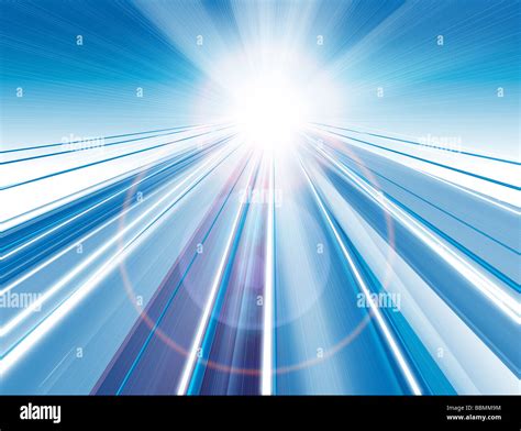 Abstract lines with rays Stock Photo - Alamy